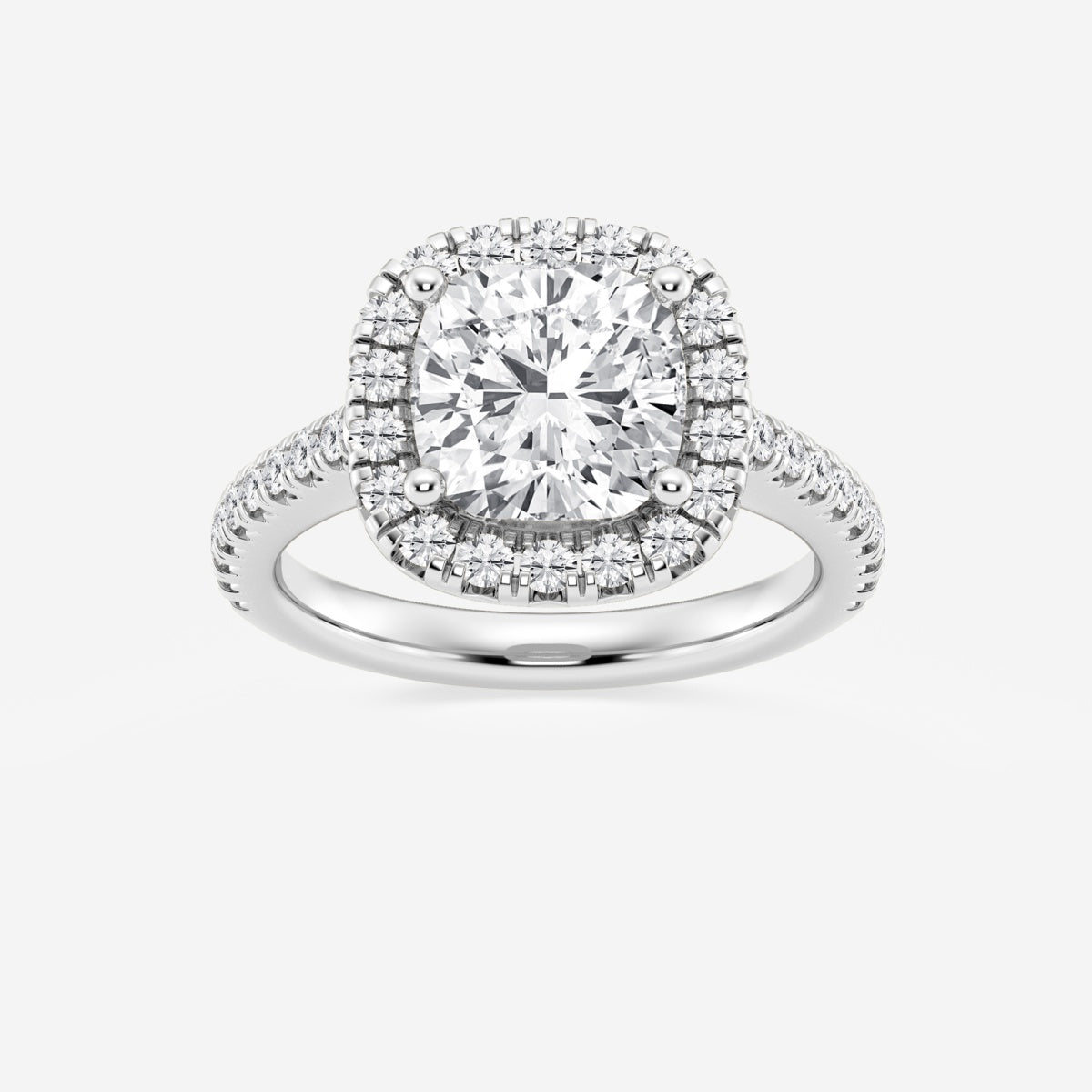 Savannah - French Pave Halo Engagement Ring