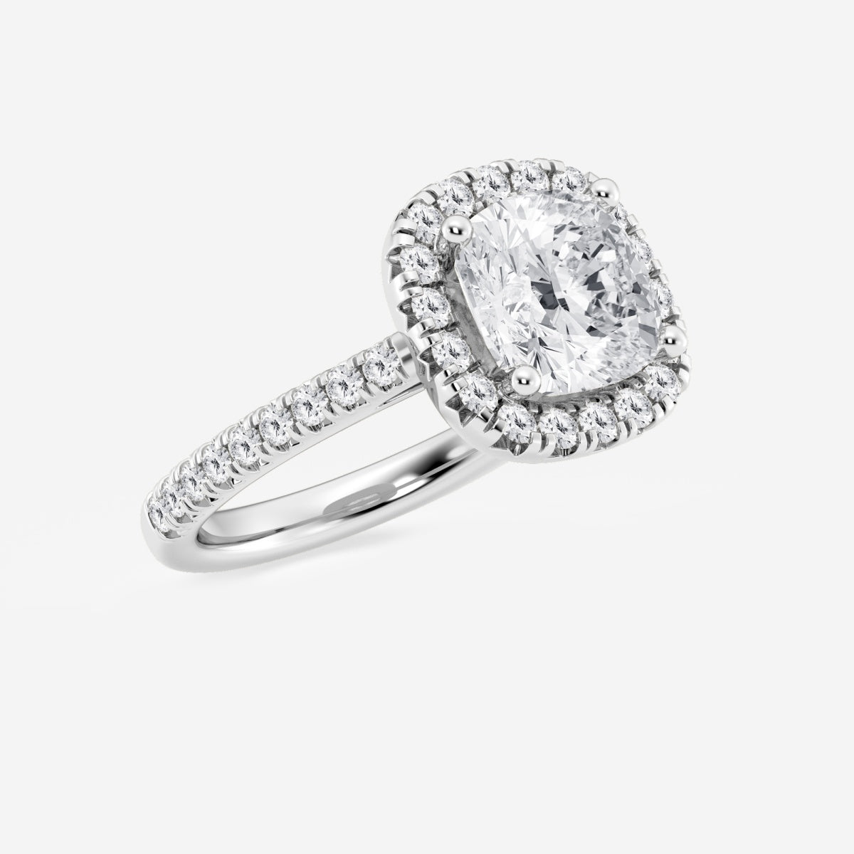 Savannah - French Pave Halo Engagement Ring