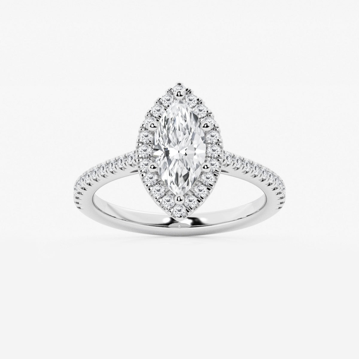 Savannah - French Pave Halo Engagement Ring