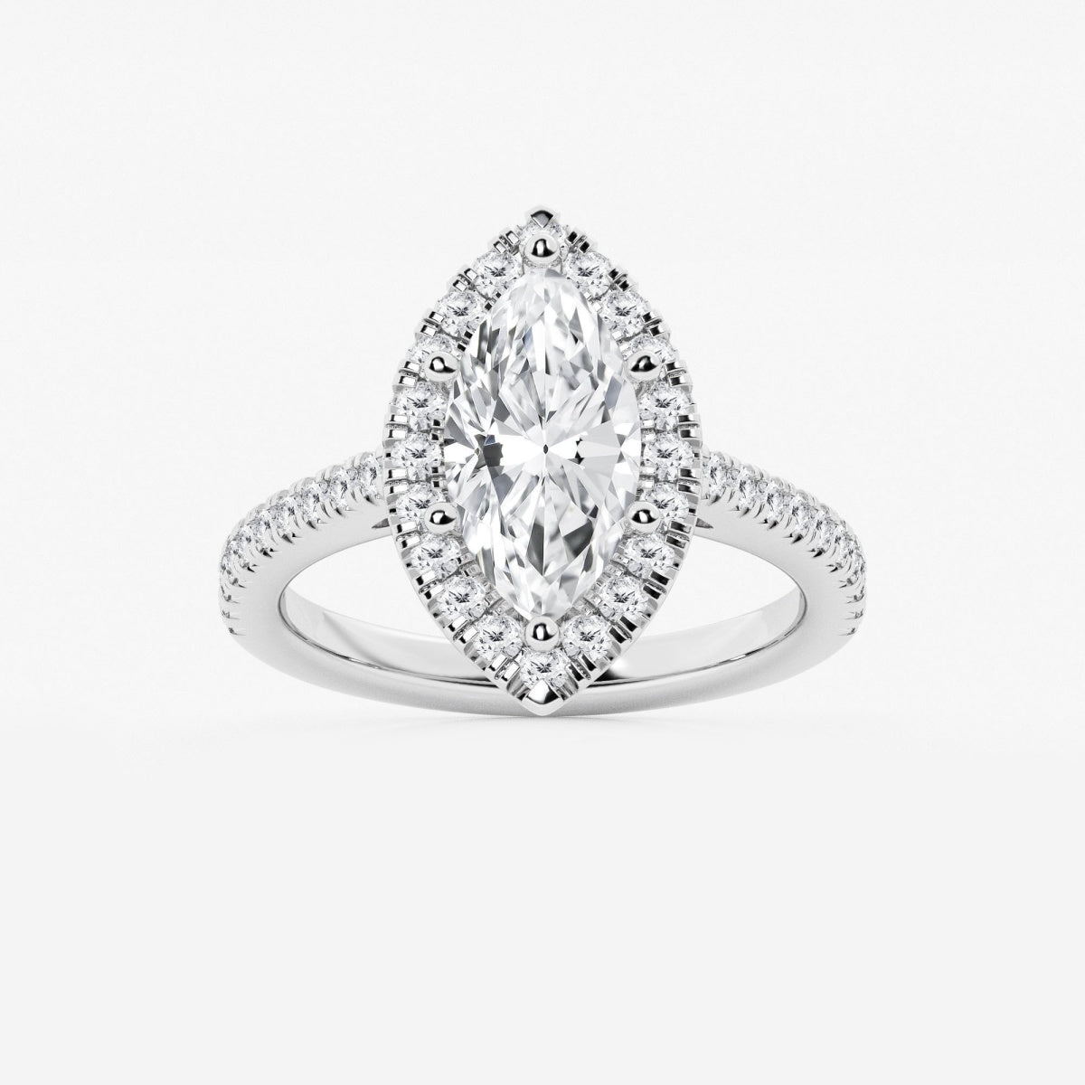 Savannah - French Pave Halo Engagement Ring