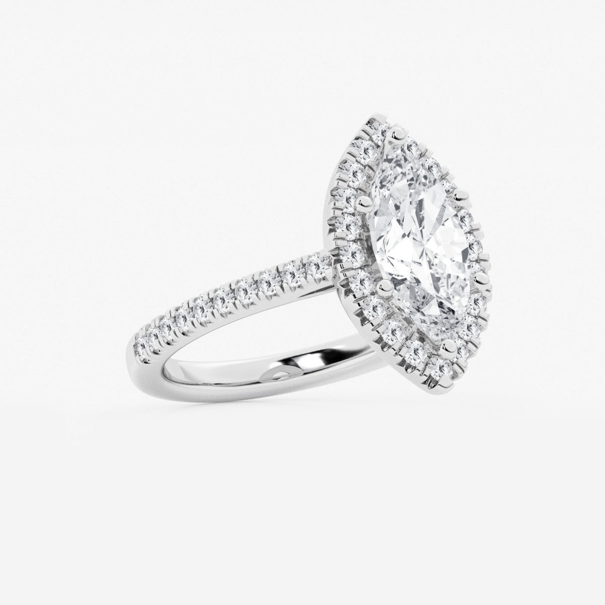 Savannah - French Pave Halo Engagement Ring