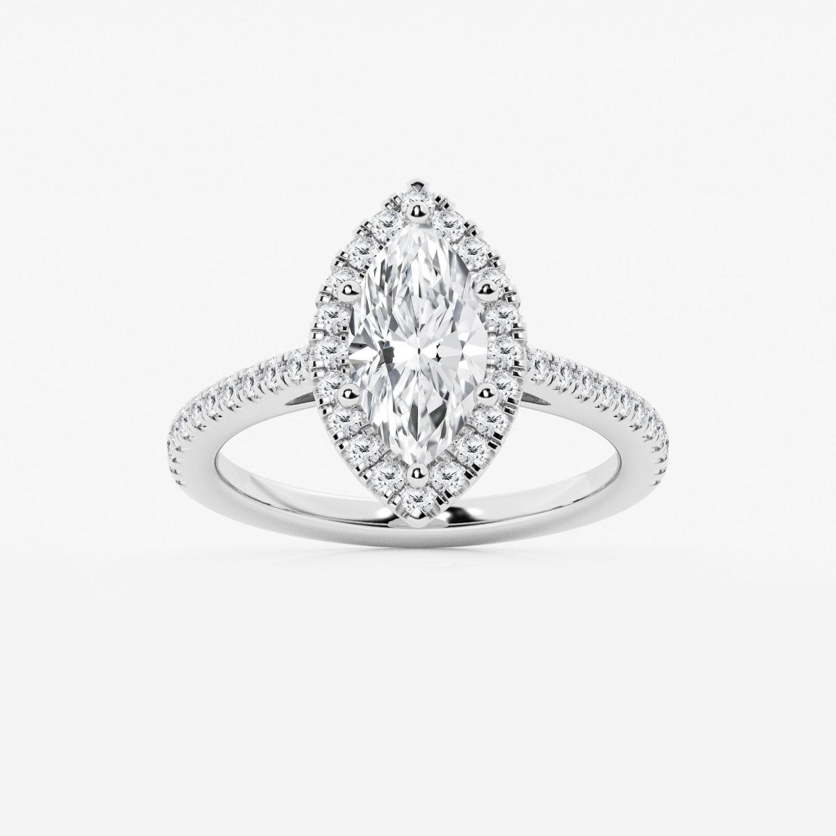 Savannah - French Pave Halo Engagement Ring