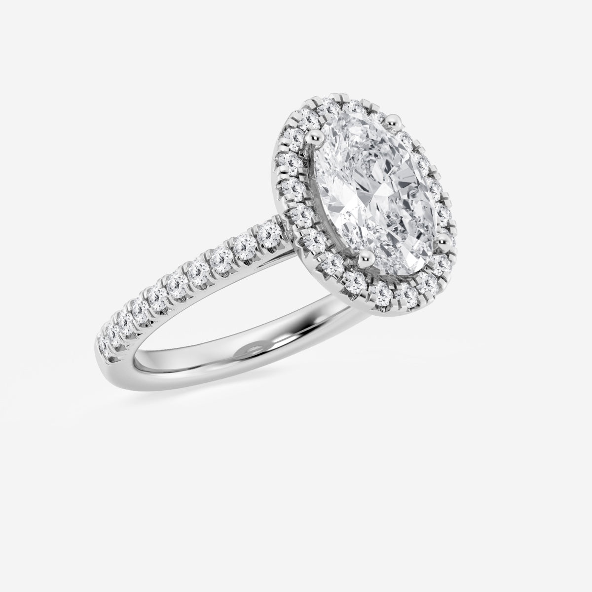 Savannah - French Pave Halo Engagement Ring