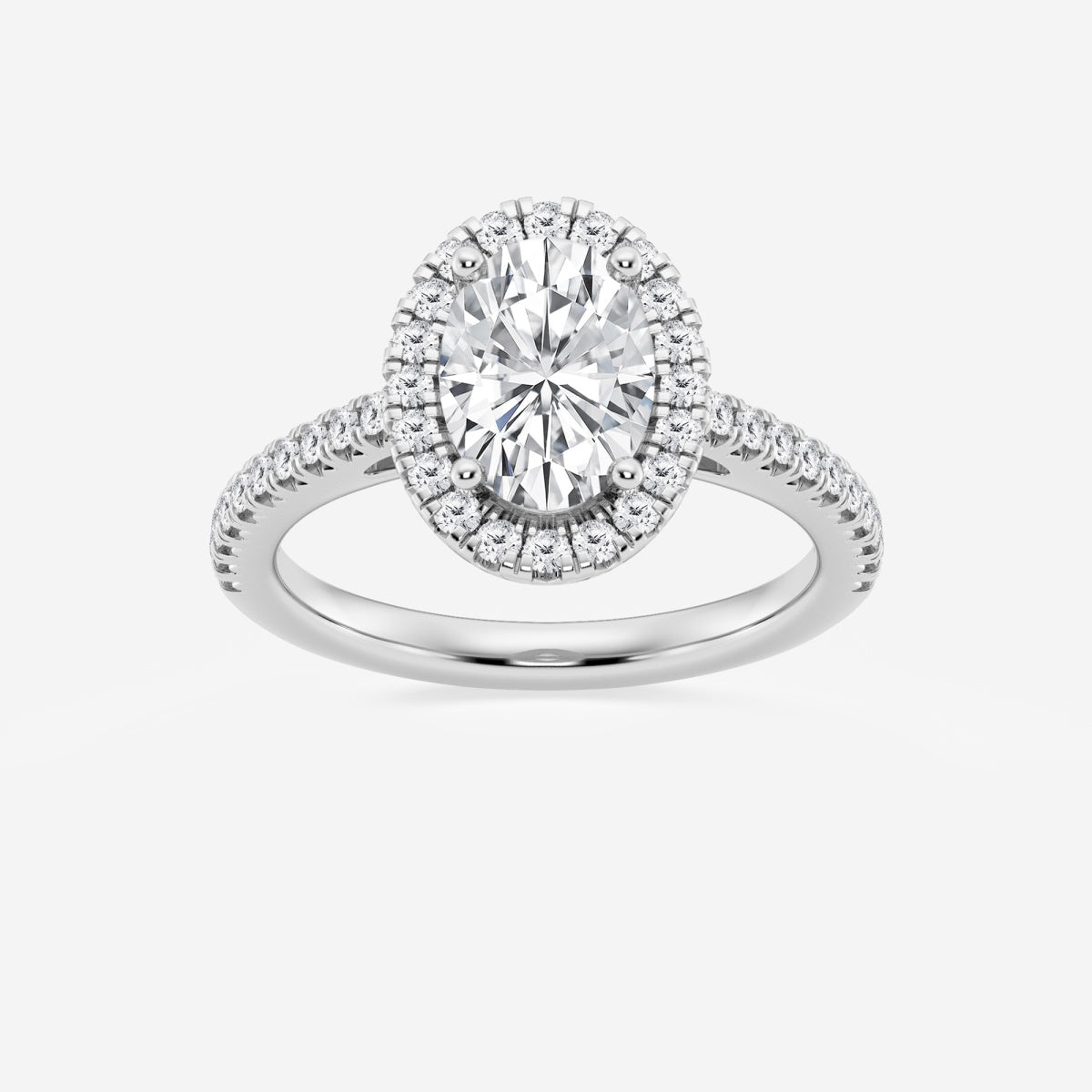 Savannah - French Pave Halo Engagement Ring