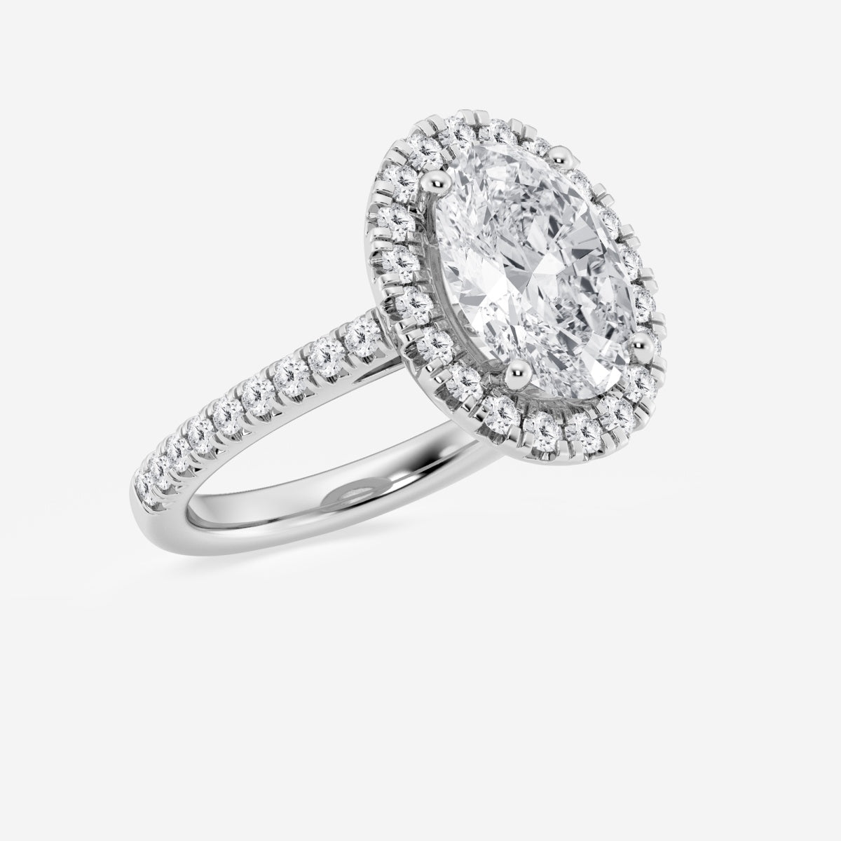 Savannah - French Pave Halo Engagement Ring