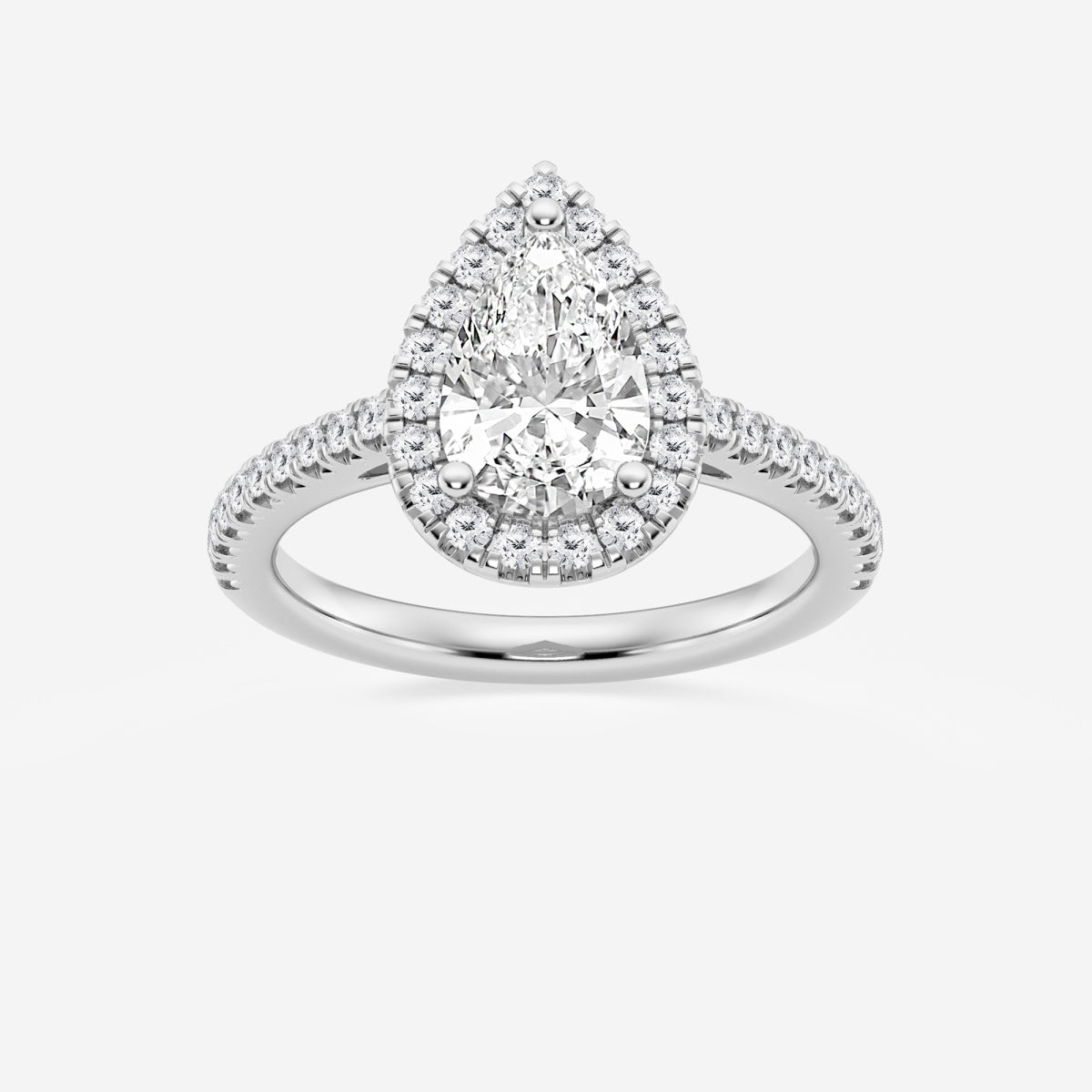 Savannah - French Pave Halo Engagement Ring