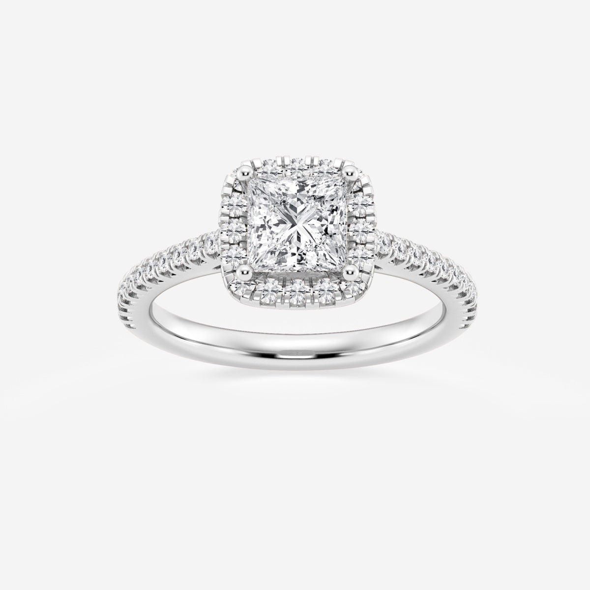 Savannah - French Pave Halo Engagement Ring