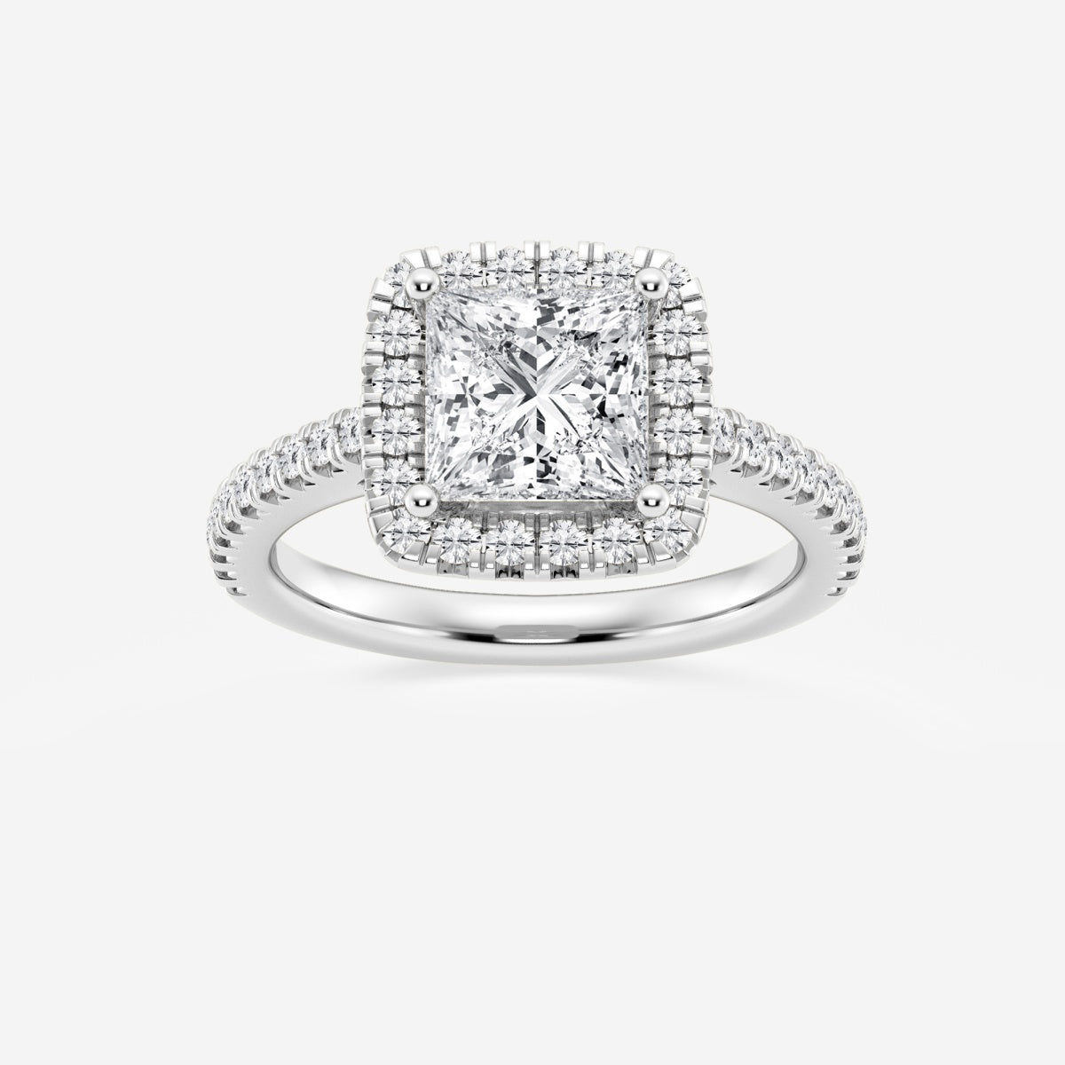 Savannah - French Pave Halo Engagement Ring