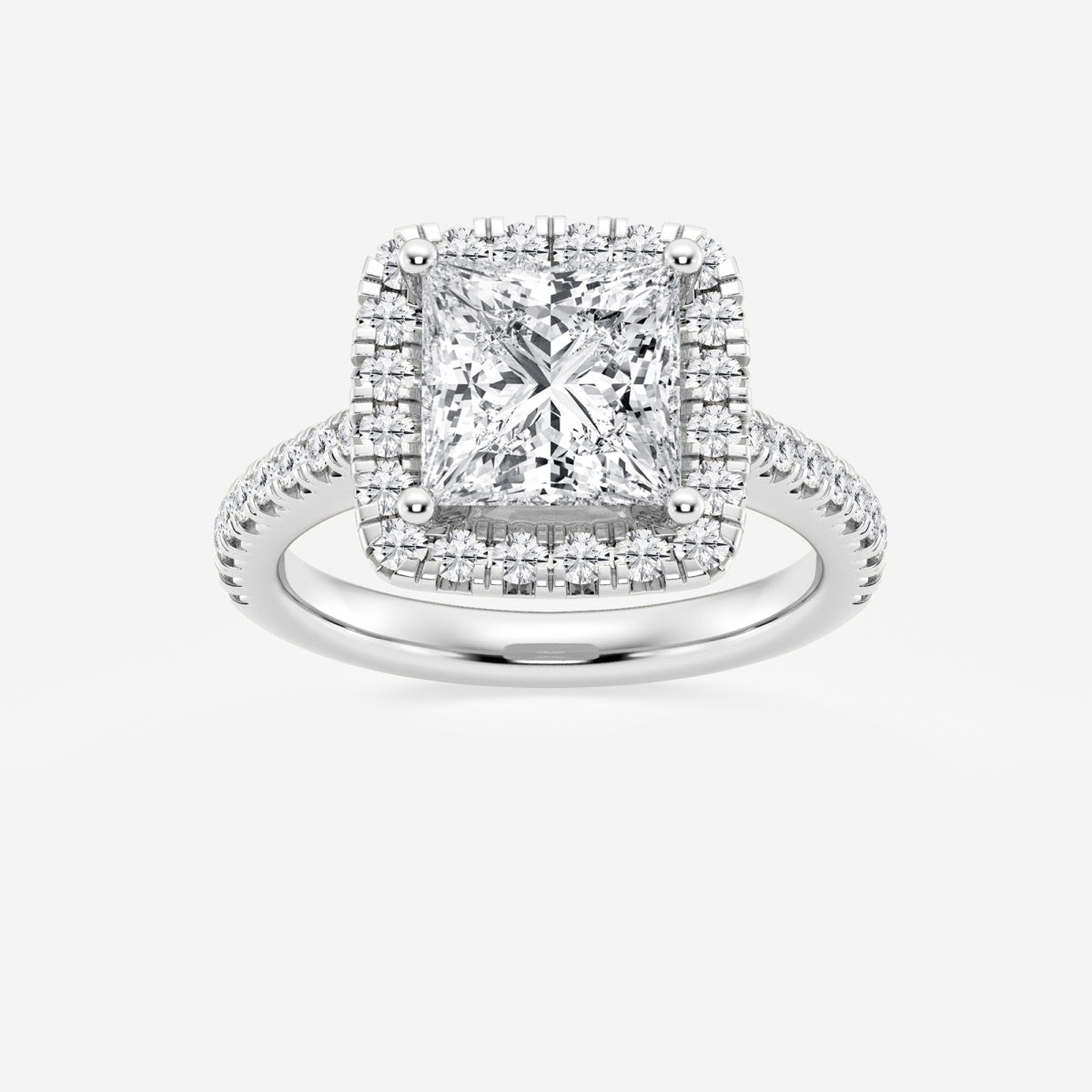 Savannah - French Pave Halo Engagement Ring