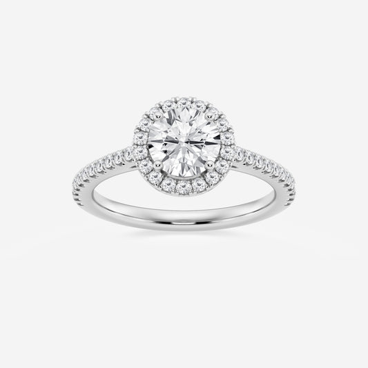 Savannah - French Pave Halo Engagement Ring