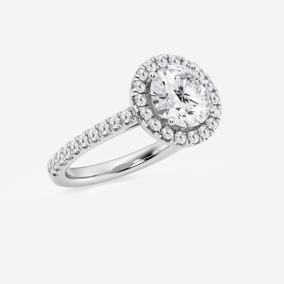 Savannah - French Pave Halo Engagement Ring