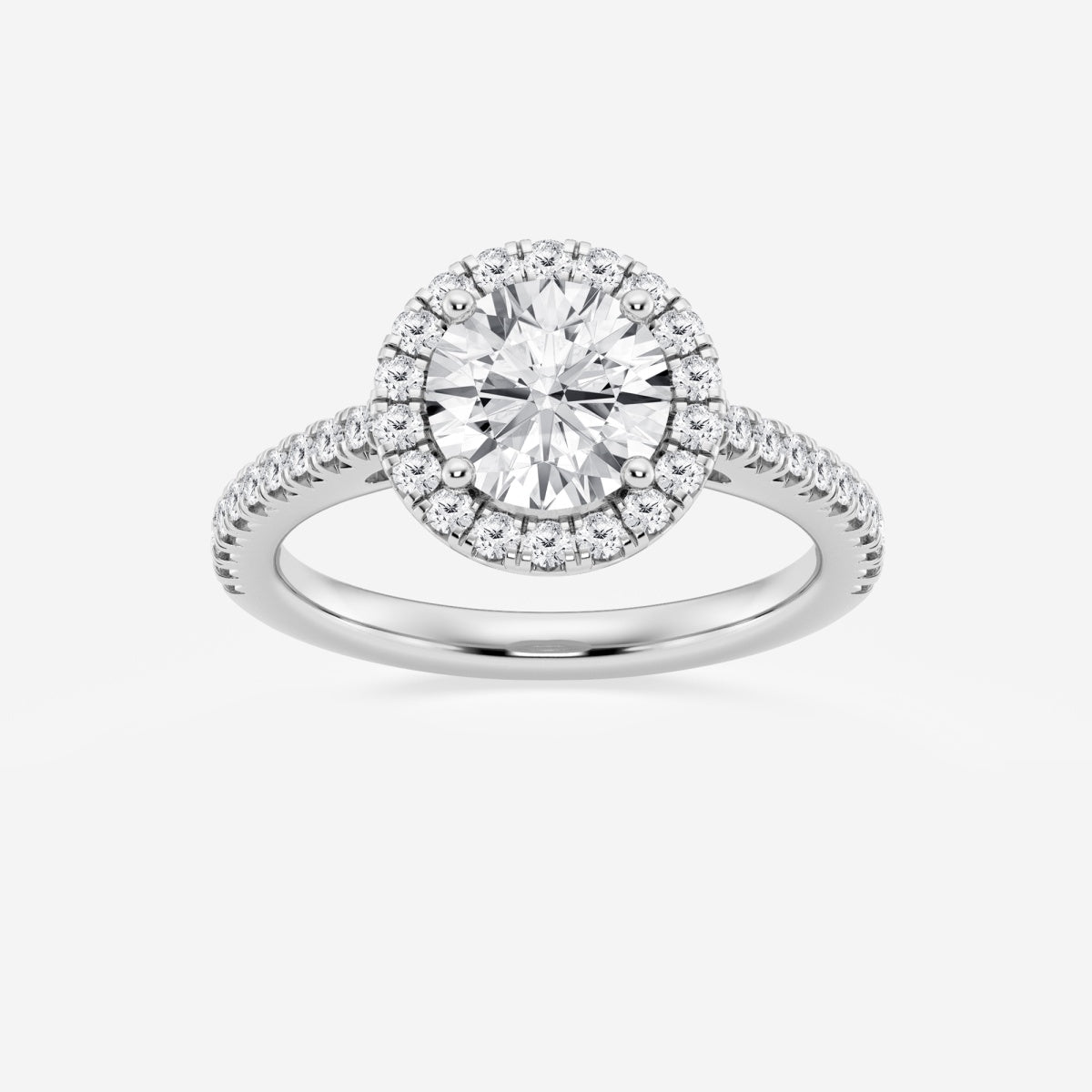 Savannah - French Pave Halo Engagement Ring