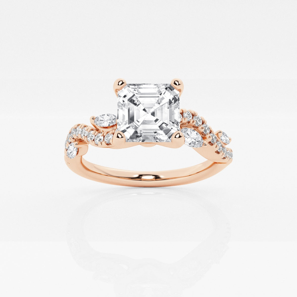 Scarlett - Vine-Inspired Side Stones Engagement Ring