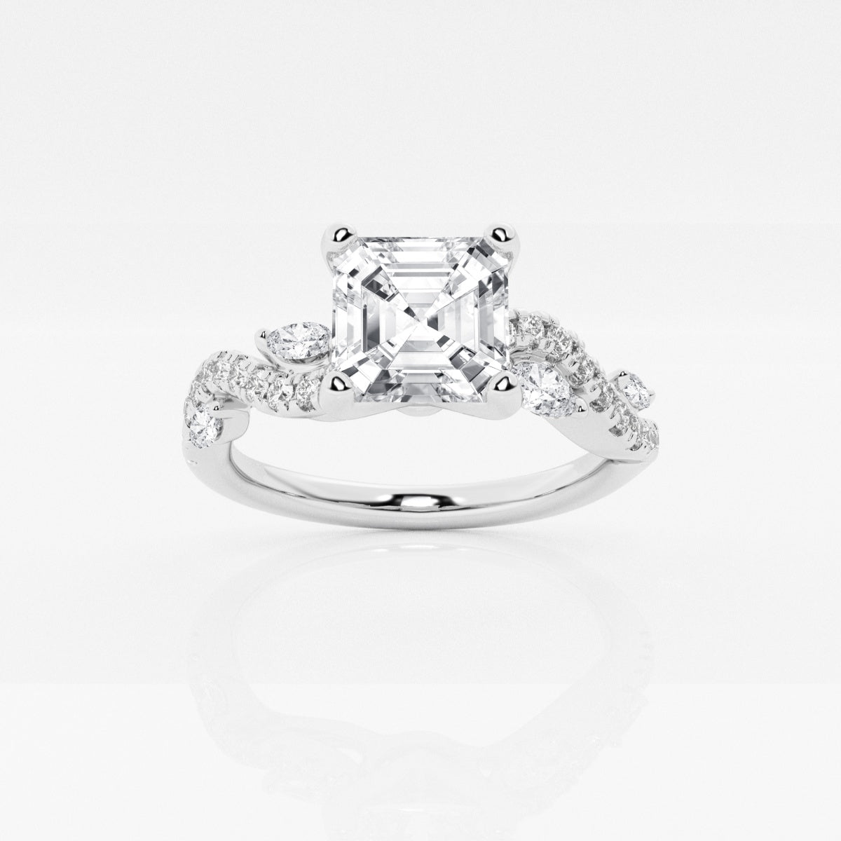 Scarlett - Vine-Inspired Side Stones Engagement Ring