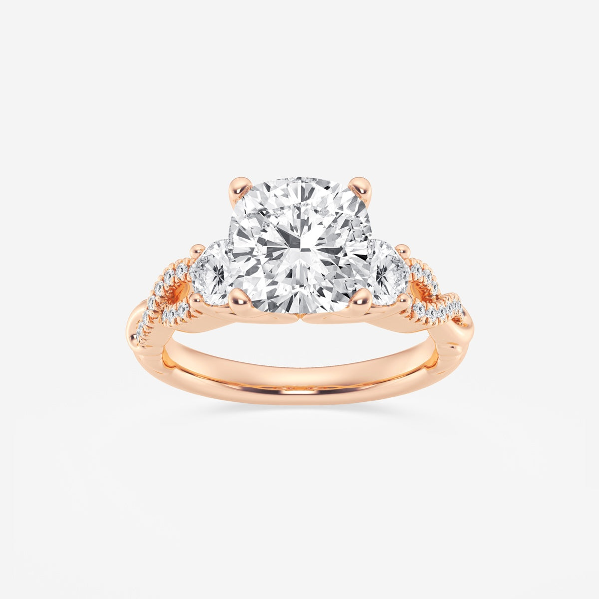 Seraphina - Swirl Side Stones Engagement Ring