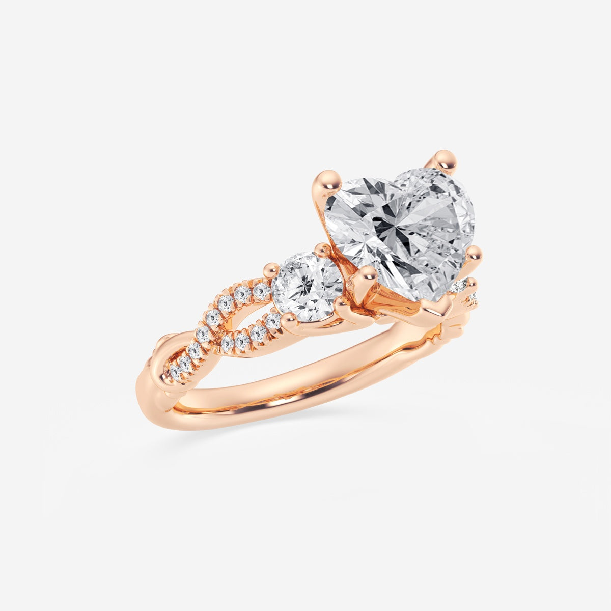 Seraphina - Swirl Side Stones Engagement Ring