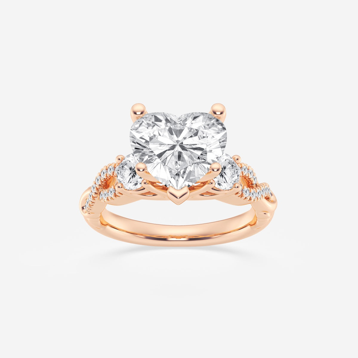 Seraphina - Swirl Side Stones Engagement Ring