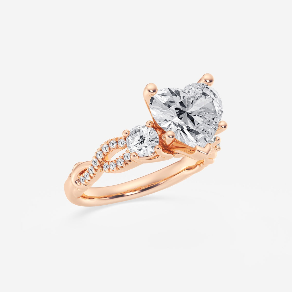 Seraphina - Swirl Side Stones Engagement Ring