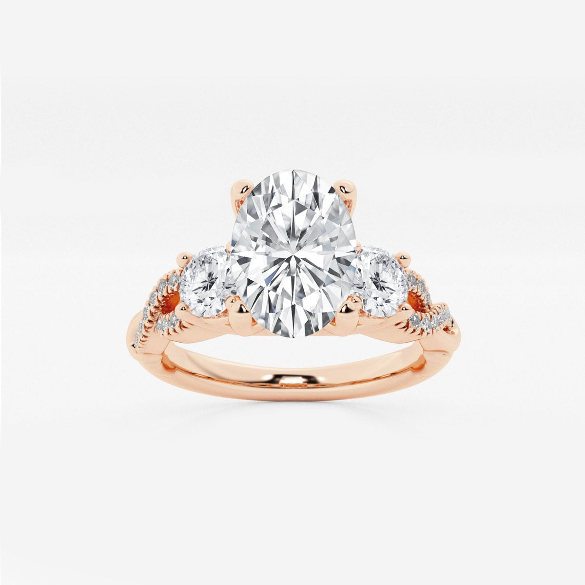 Seraphina - Swirl Side Stones Engagement Ring