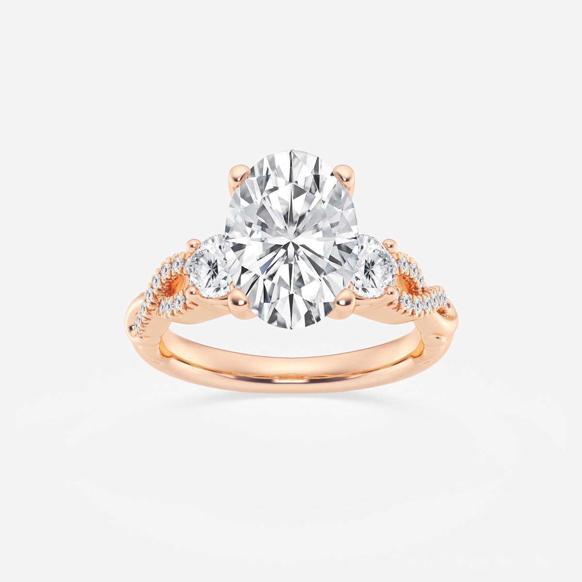 Seraphina - Swirl Side Stones Engagement Ring