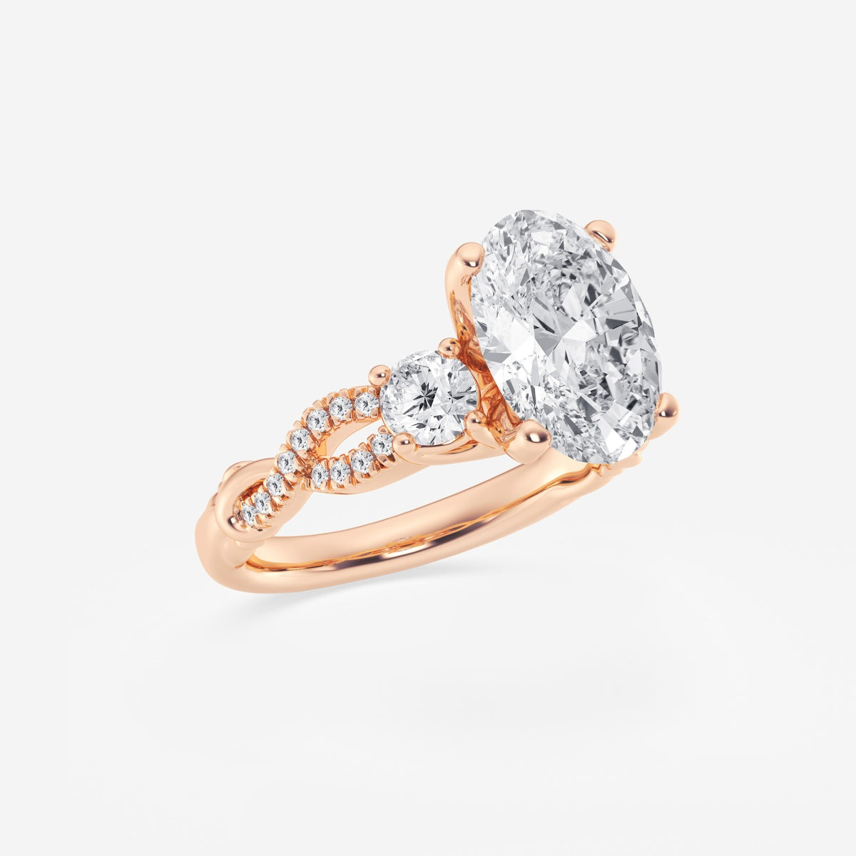 Seraphina - Swirl Side Stones Engagement Ring