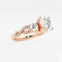 Seraphina - Swirl Side Stones Engagement Ring