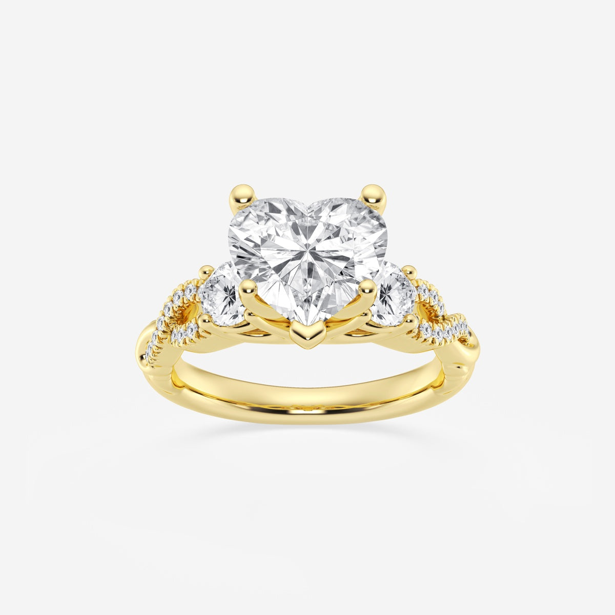 Seraphina - Swirl Side Stones Engagement Ring