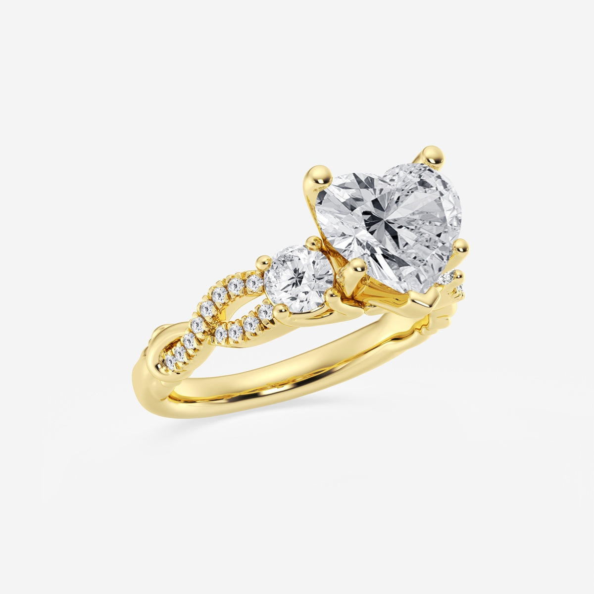 Seraphina - Swirl Side Stones Engagement Ring