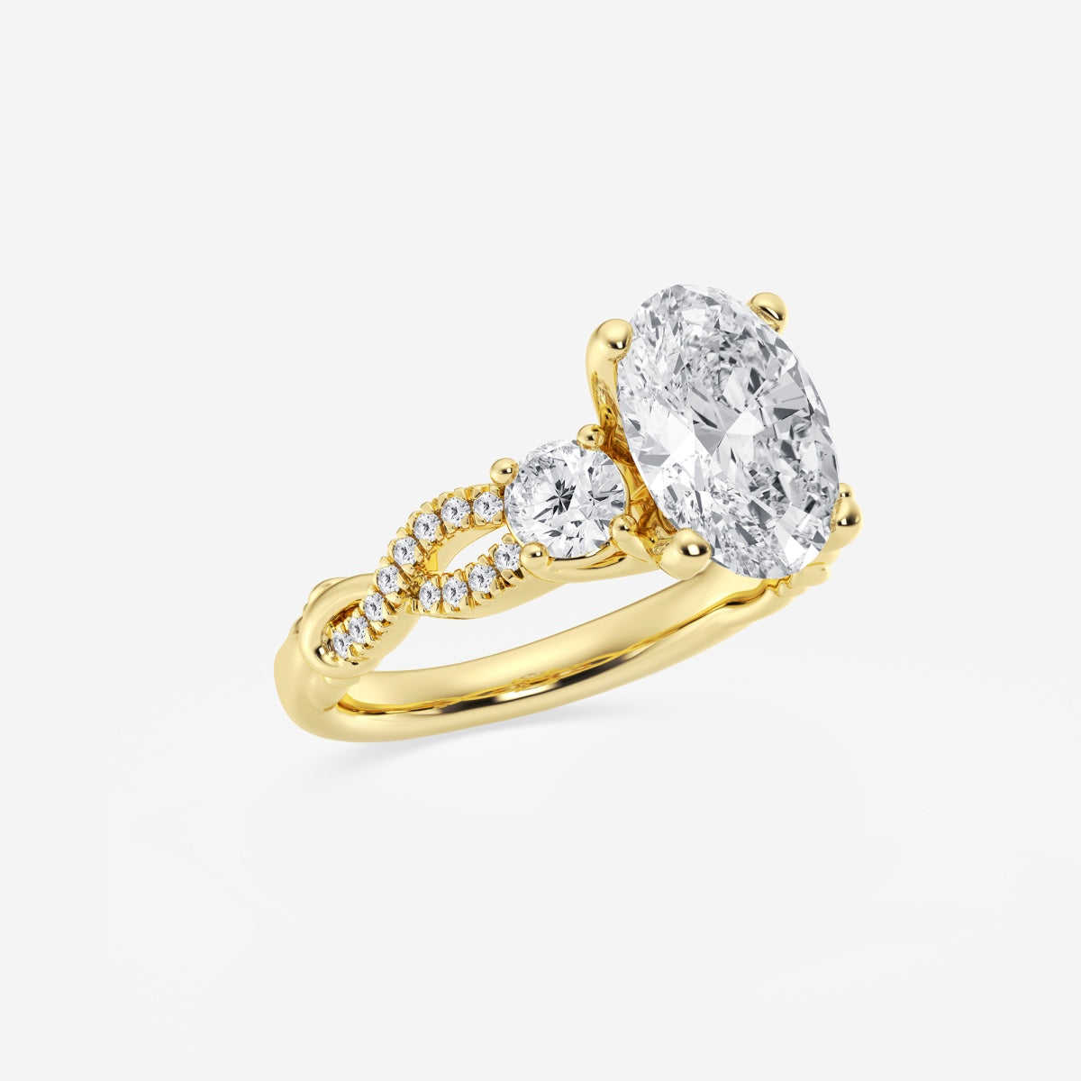 Seraphina - Swirl Side Stones Engagement Ring