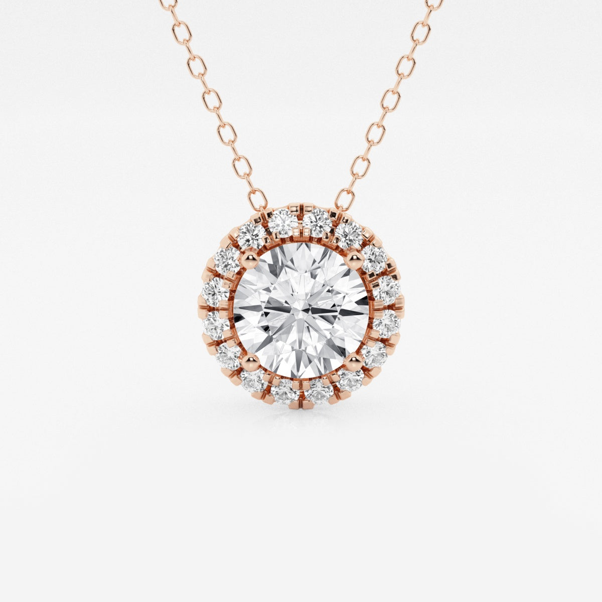 Sienna - Refined Halo Pendant Necklaces