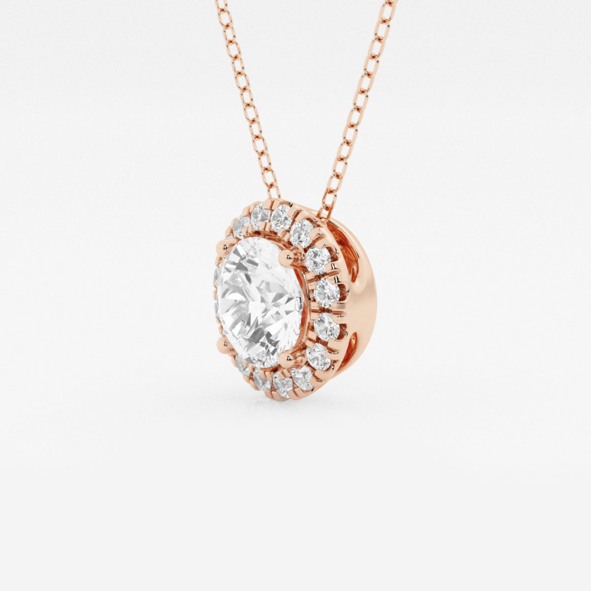 Sienna - Refined Halo Pendant Necklaces