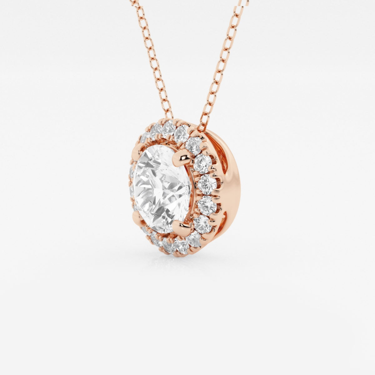 Sienna - Refined Halo Pendant Necklaces