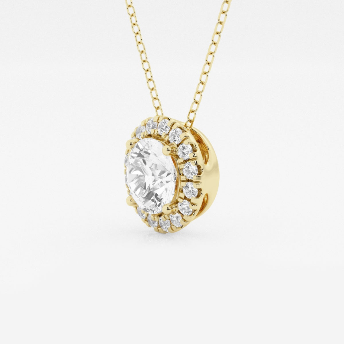 Sienna - Refined Halo Pendant Necklaces