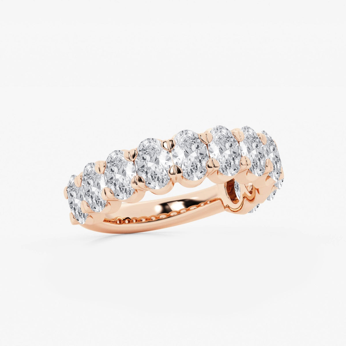 Lucy - Graceful Oval Design Wedding Ring