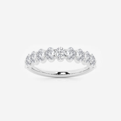 Sophia - Graceful Oval Design Wedding Ring