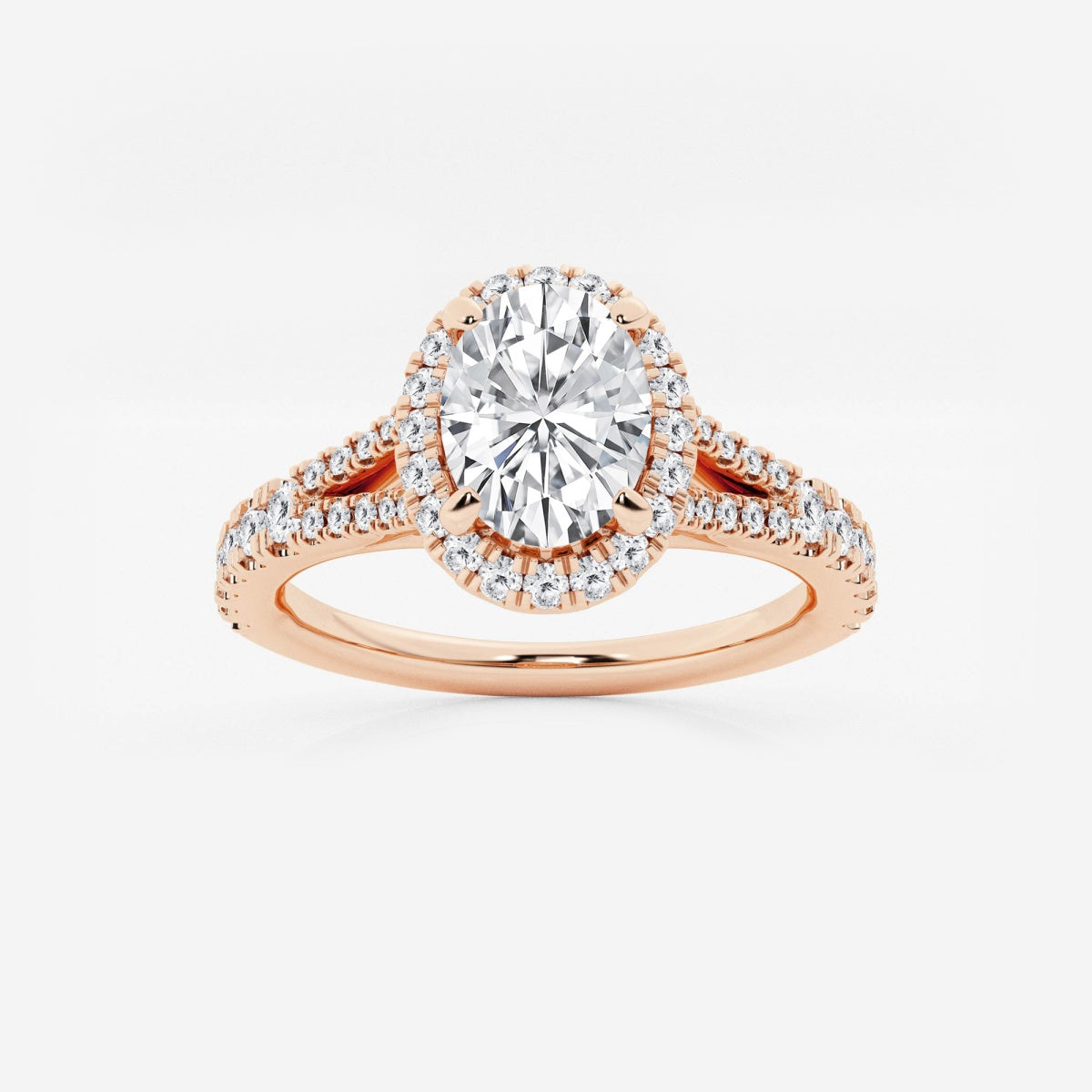 Sophia - Split Shank Halo Engagement Ring