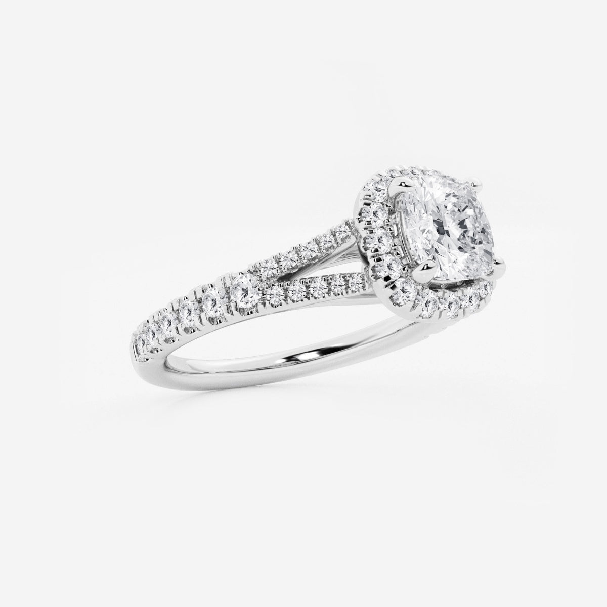 Sophia - Split Shank Halo Engagement Ring