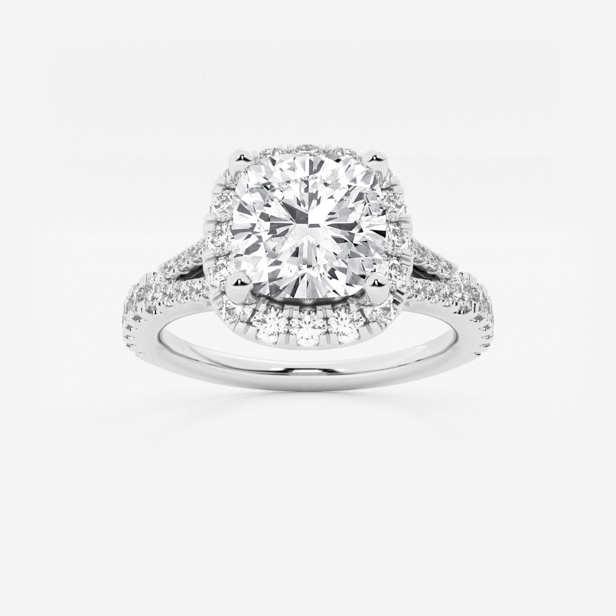 Sophia - Split Shank Halo Engagement Ring