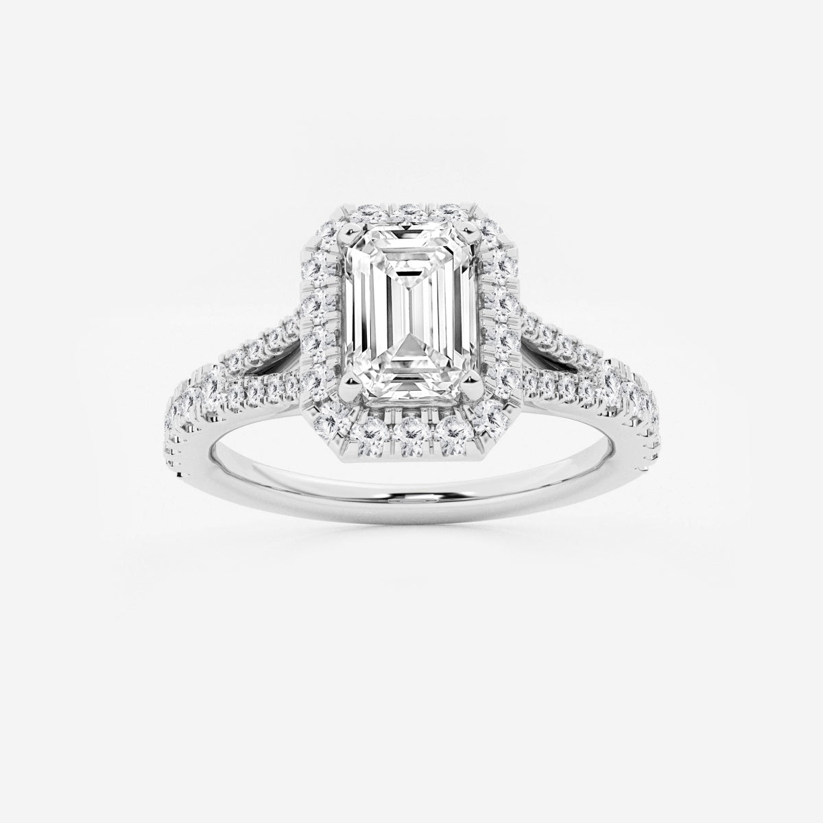 Sophia - Split Shank Halo Engagement Ring