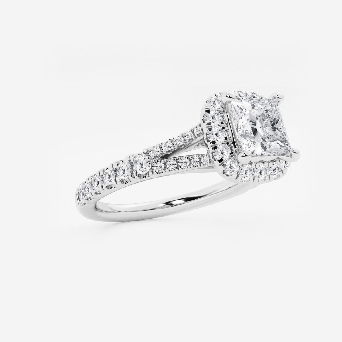 Sophia - Split Shank Halo Engagement Ring