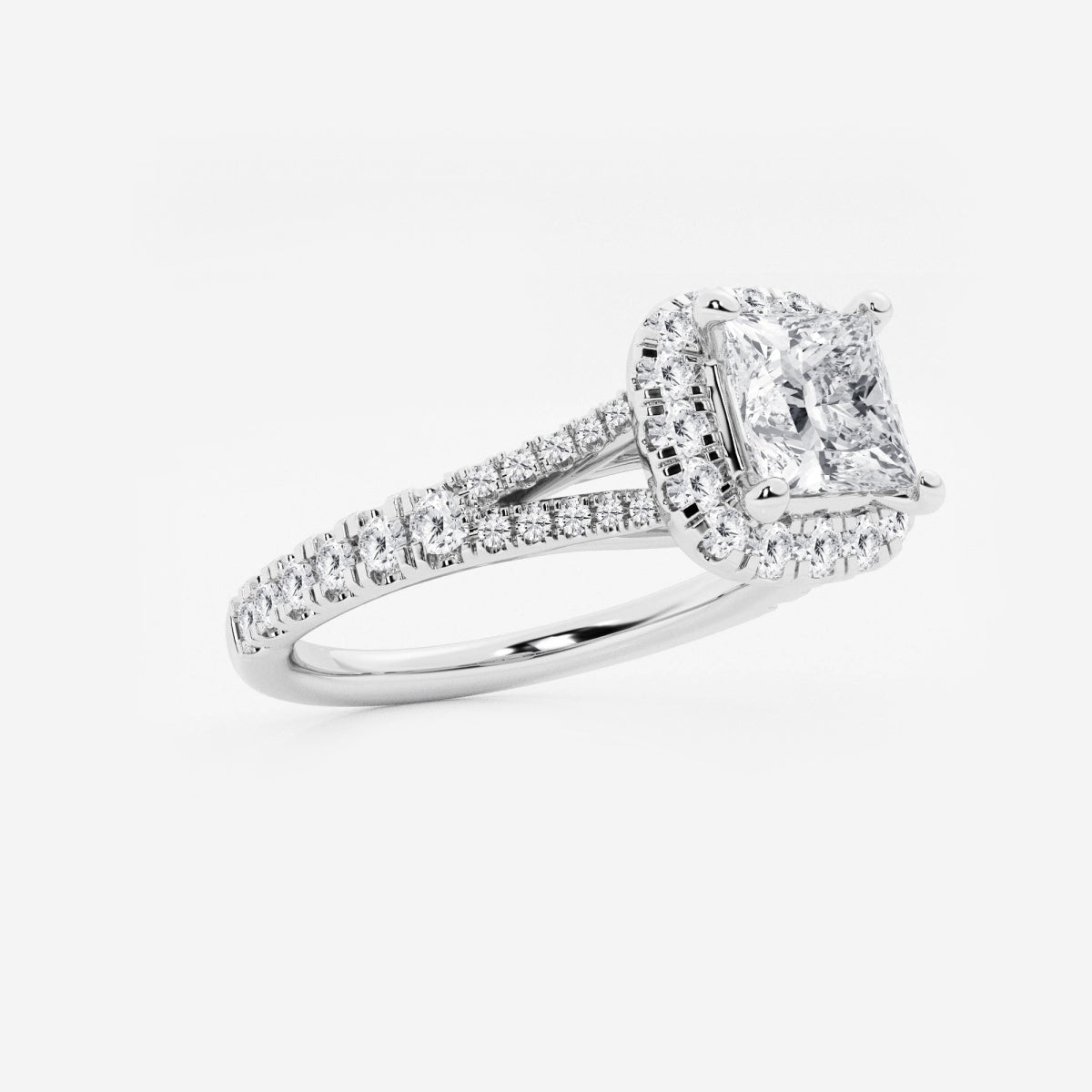 Sophia - Split Shank Halo Engagement Ring