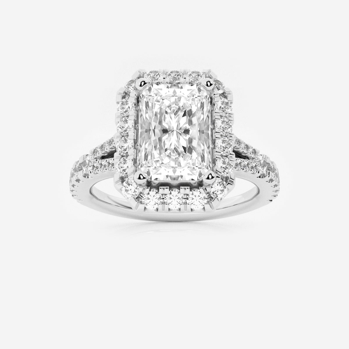 Sophia - Split Shank Halo Engagement Ring