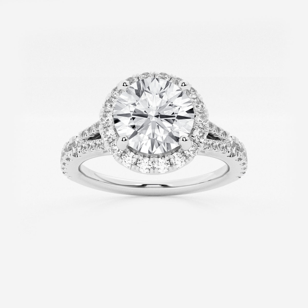 Sophia - Split Shank Halo Engagement Ring