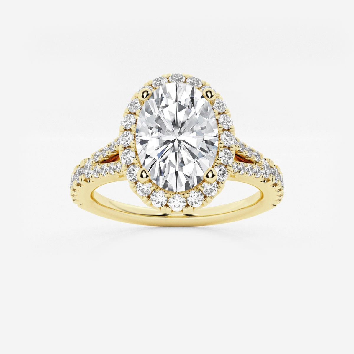 Sophia - Split Shank Halo Engagement Ring