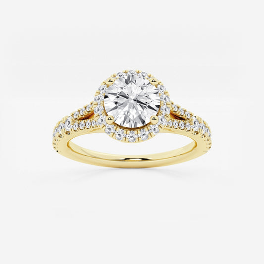 Sophia - Split Shank Halo Engagement Ring