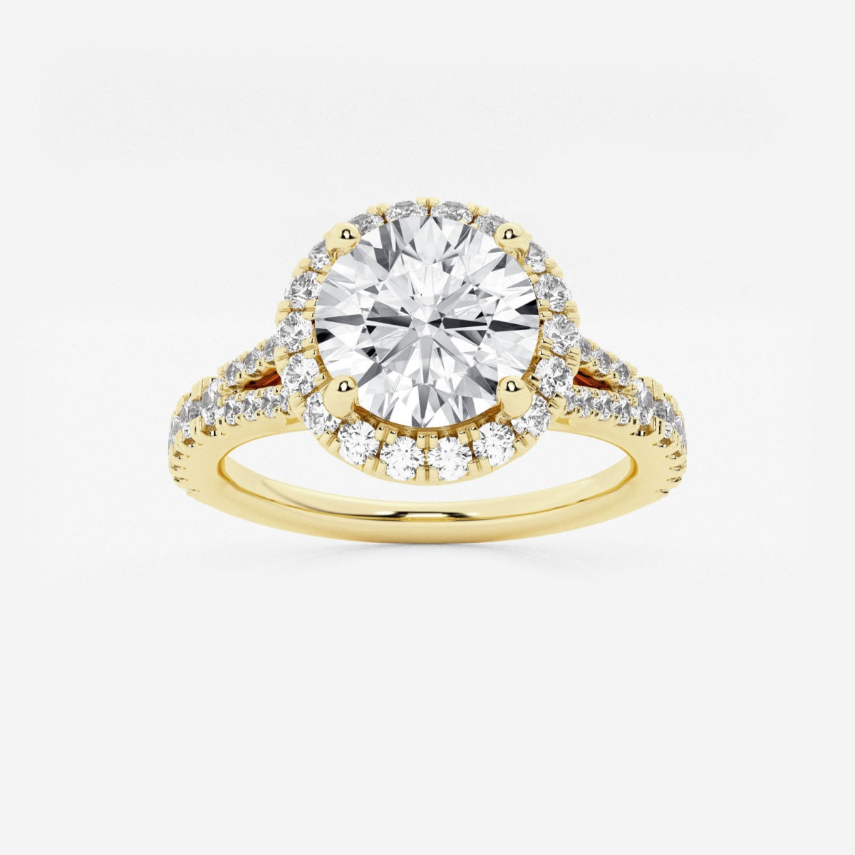 Sophia - Split Shank Halo Engagement Ring