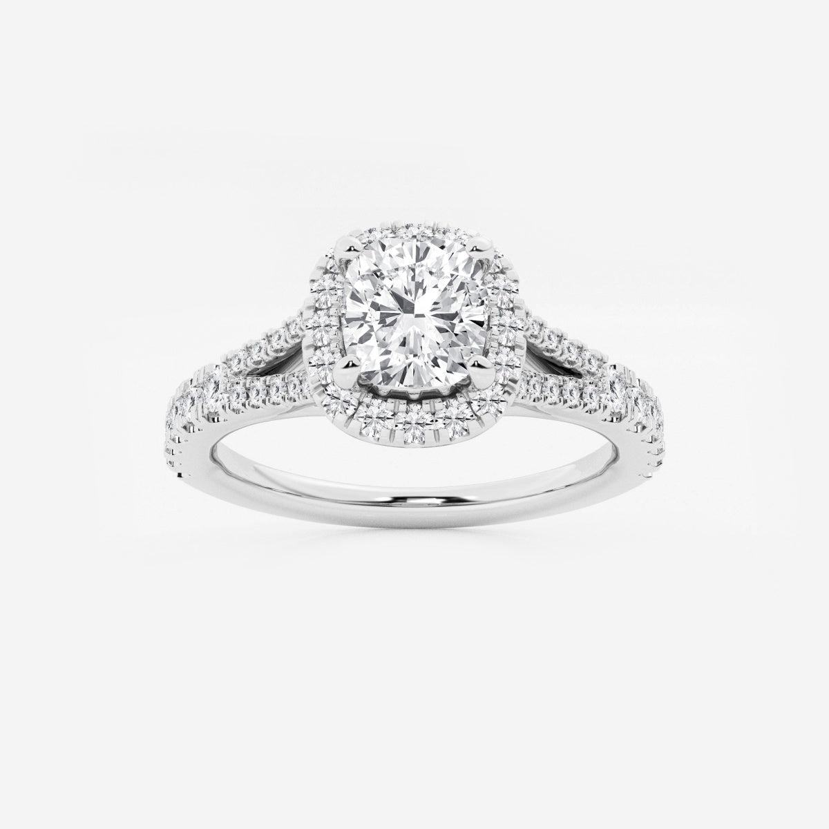 Sophia - Split Shank Halo Engagement Ring