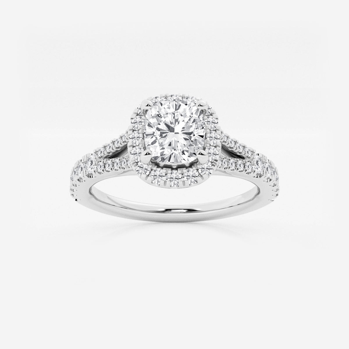 Sophia - Split Shank Halo Engagement Ring