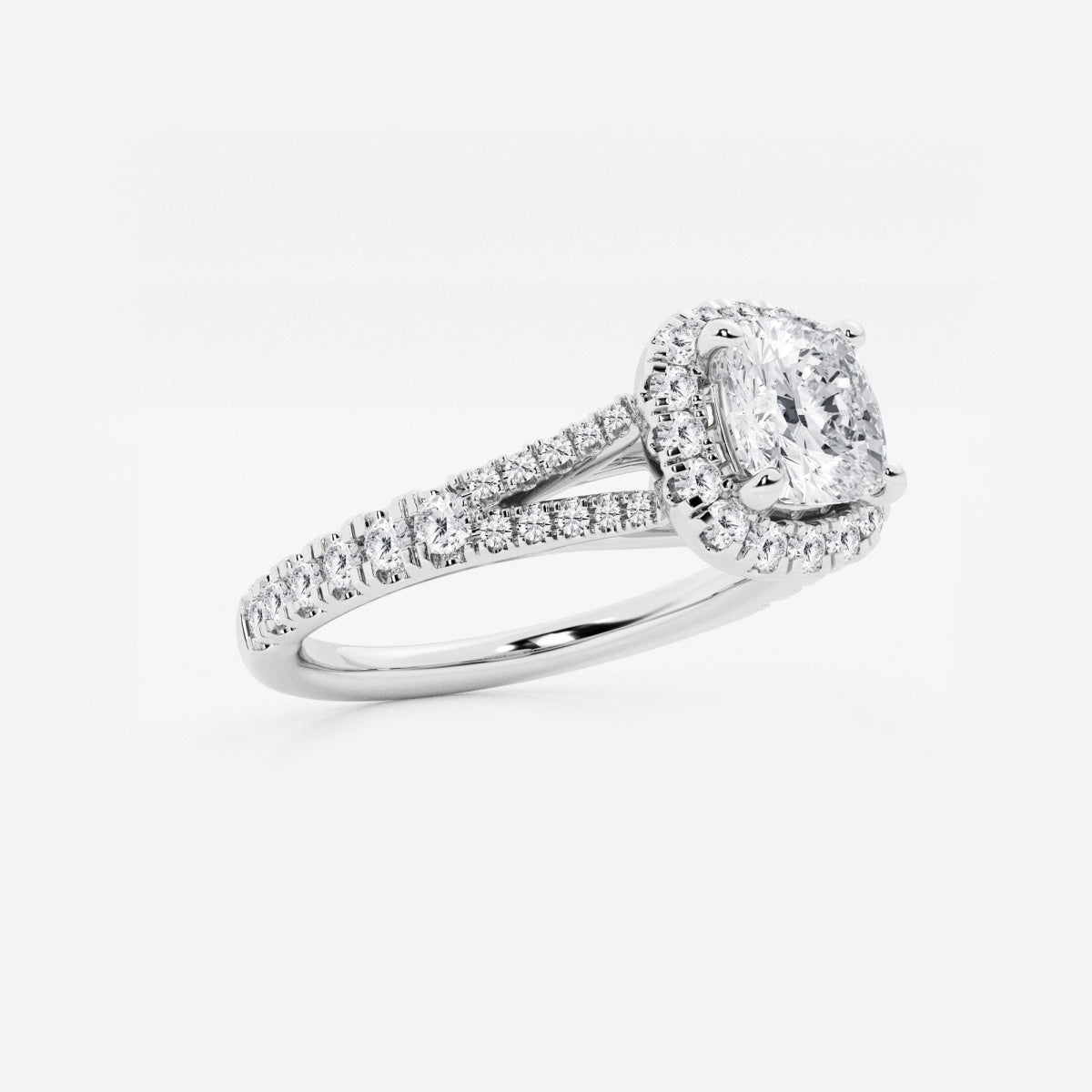 Sophia - Split Shank Halo Engagement Ring