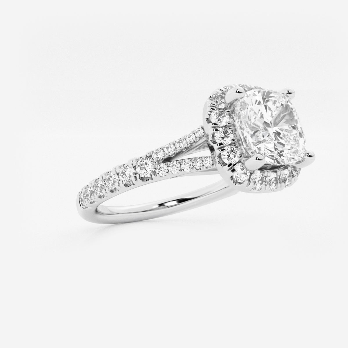 Sophia - Split Shank Halo Engagement Ring